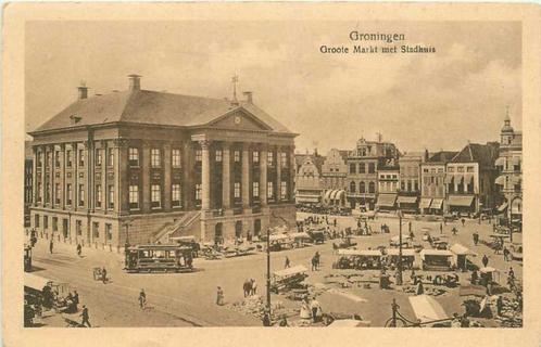 (300-086-015) Groningen Groote Markt met Stadhuis, Verzamelen, Ansichtkaarten | Nederland, Groningen, Verzenden
