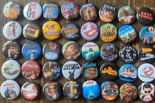 80s FILM BUTTONS eighties jaren 80 Ghostbusters Goonies etc, Verzamelen, Speldjes, Pins en Buttons, Gebruikt, Button, Overige onderwerpen