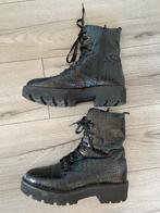 Leren boots met croco print - maat 42, Zwart, Lage of Enkellaarzen, Ophalen of Verzenden, Linea Zeta