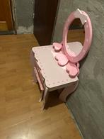 Roze Kinderkaptafel met Spiegel, Minder dan 90 cm, Gebruikt, Minder dan 75 cm, Ophalen of Verzenden