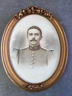 Antieke Franse Ovalen Fotolijst met Bloemmotief, Huis en Inrichting, Woonaccessoires | Lijsten, Ophalen of Verzenden, Minder dan 50 cm