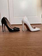 12 CM Pumps zwart & wit maat 38, Ophalen, Pumps, Zwart, Zo goed als nieuw