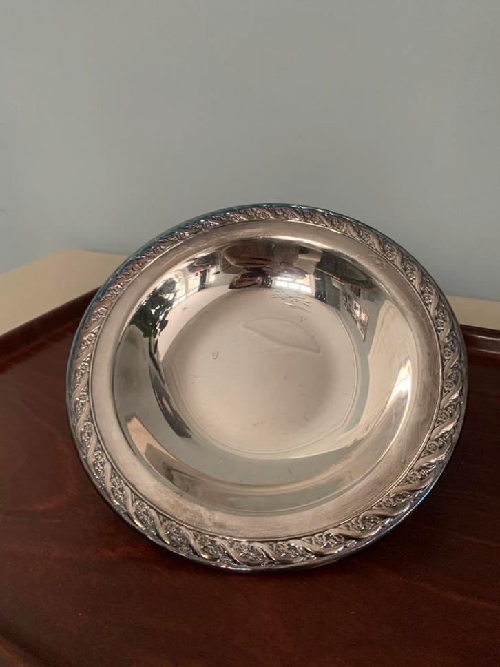 Vintage verzilverd silver plated schaaltje ISC Amerika, Antiek en Kunst, Antiek | Goud en Zilver, Zilver, Ophalen of Verzenden