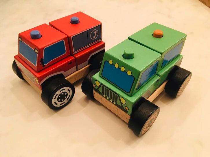 Playtive Houten Off-road Voertuig, Kinderen en Baby's, Speelgoed | Houten speelgoed, Zo goed als nieuw, Ophalen of Verzenden