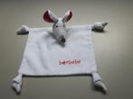 Bonbébé wit zacht pluche knuffeldoek met muis muizenkopje, Ophalen of Verzenden, Gebruikt, Overige typen
