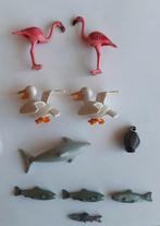 Playmobil flamingo,  pelikaan,  dolfijn,  pinguïn en vissen, Ophalen of Verzenden, Zo goed als nieuw