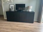 Zwart dressoir Barcelona Goossens Wonen - Vandaag ophalen, Huis en Inrichting, Ophalen, Gebruikt, 200 cm of meer, Modern, strak, hout dressoir