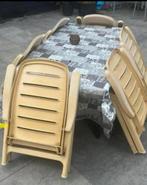 Tuintafel met 6 stoelen - complete set!, Tuin en Terras, Ophalen, Kunststof, Gebruikt, Eettafel
