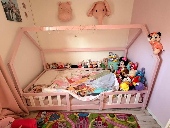 Vloerbed, Kinderen en Baby's, Kinderkamer | Bedden, 180 cm of meer, 85 tot 100 cm, Lattenbodem, Ophalen