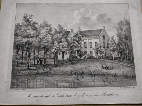 39 / Loenen aan de Vecht  Buitenplaats Kroonenburgh 1836, Antiek en Kunst, Kunst | Litho's en Zeefdrukken, Ophalen of Verzenden