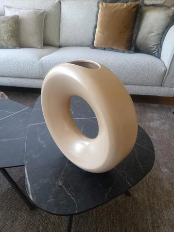 HK living vaas (licht geel/zandkleurig) 30 cm. beschikbaar voor biedingen