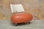 ZGANieuw! fraaie leren Leolux Pallone design fauteuil!, Huis en Inrichting, 75 tot 100 cm, Design, Metaal, 75 tot 100 cm