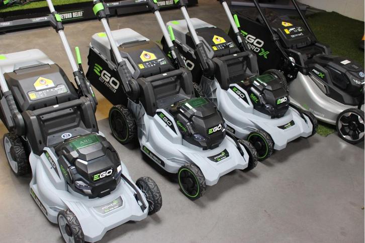 JCC aanbieding: Nieuwe EGO accu grasmaaiers zijn binnen, Tuin en Terras, Grasmaaiers, Nieuw, Accu-grasmaaier, 40 t/m 49 cm, Cirkelmaaier