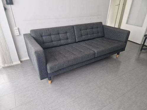 Bank Ikea LANDSKRONA 3-zit donkergrijs (stoom gereinigd), Huis en Inrichting, Banken | Bankstellen, Gebruikt, Driepersoons, 200 tot 250 cm