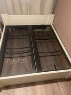 Houten 2 porsoons bed, Huis en Inrichting, Slaapkamer | Bedden, Ophalen, Gebruikt, Wit, Tweepersoons