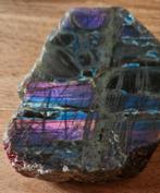 114 mm Half gepolijst Labradoriet blauw paars goud ruw stuk, Ophalen of Verzenden, Mineraal
