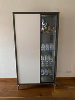 Buffetkast met vitrine – met verlichting & afstandsbediening, Ophalen, Met deur(en), 50 tot 100 cm, Modern