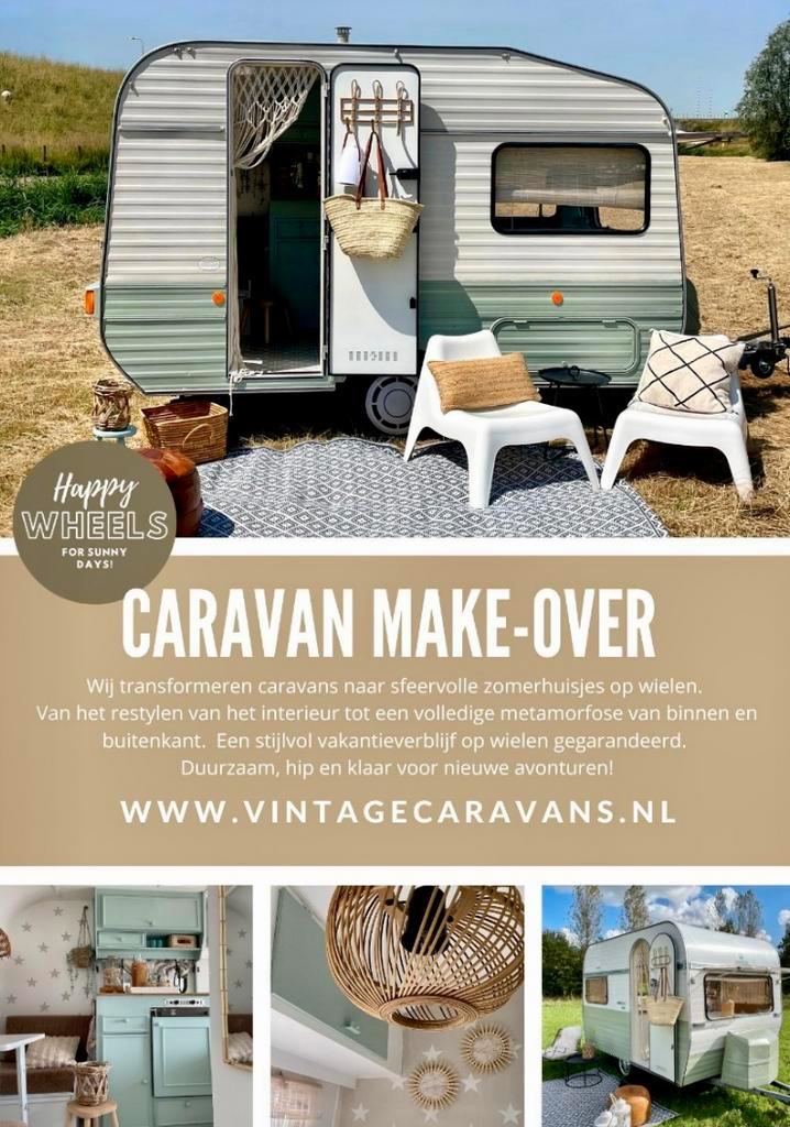 CARAVAN MAKE-OVER / RESTYLEN, Caravans en Kamperen, Caravans, Bedrijf, Overige merken, Luifel, Ophalen