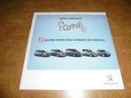brochure Peugeot Family  2011, Boeken, Auto's | Folders en Tijdschriften, Ophalen of Verzenden, Nieuw, Overige merken