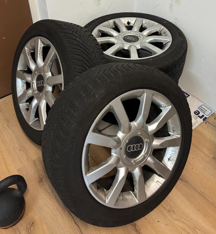 Audi winterbanden op velgen, Auto-onderdelen, Banden en Velgen, Banden en Velgen, Winterbanden, 17 inch, 225 mm, Personenwagen