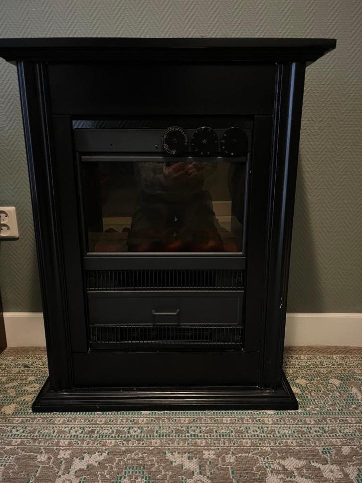 Kachel met schouw, Huis en Inrichting, Kachels, Gebruikt, Vrijstaand, Overige soorten, Elektrisch, Ophalen