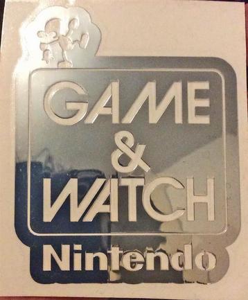 GAME and & Watch Metallic embossed 3d Sticker Decal beschikbaar voor biedingen