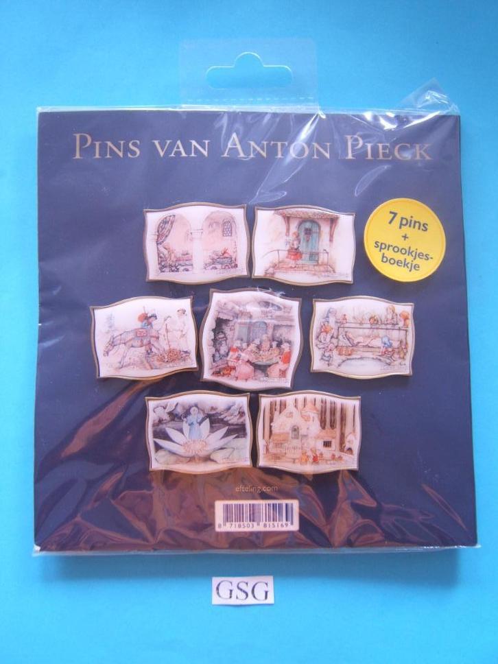 Pins van Anton Pieck nr. EPP403-01 t/m EPP409-01 (Nieuw), Verzamelen, Efteling, Nieuw, Button of Speldje, Ophalen