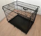 Hondenbench Met 2 Schuifdeuren Zwart - 76x53x61 cm, Ophalen, Zo goed als nieuw