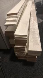 MDF Koplat recht wit voorgelakt 7 x 1,2 x 244 cm, 56 latten., Doe-het-zelf en Verbouw, Plinten en Afwerking, Ophalen, Mdf, 200 tot 250 cm