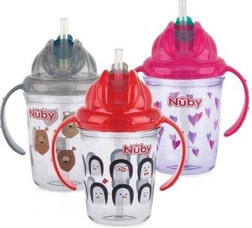 Nuby Flip-it Rietjesbeker Antilekbeker! (2 stuks €15,-) beschikbaar voor biedingen