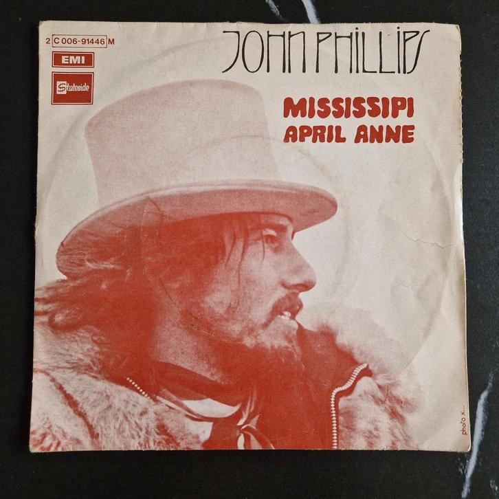 John Phillips - Mississippi / April Anne 7" Single, Cd's en Dvd's, Vinyl Singles, Gebruikt, Single, Pop, 7 inch, Ophalen of Verzenden