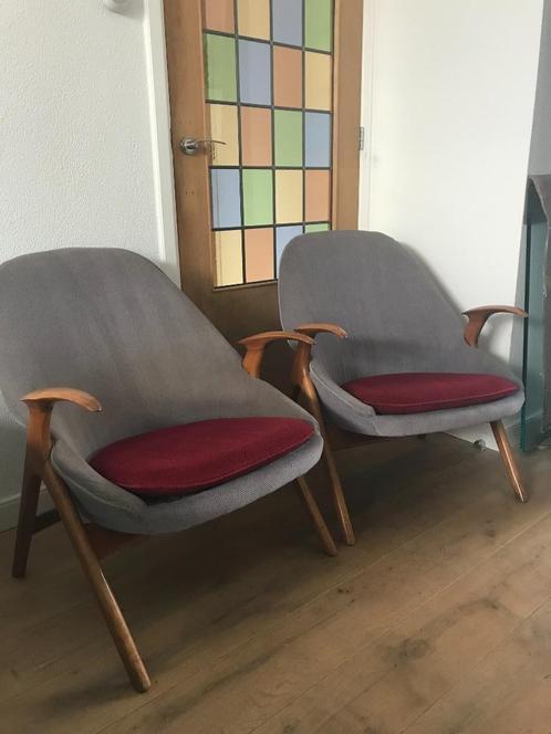 Set 2 Vintage design stoel fauteuil zeldzaam Pastoe, Huis en Inrichting, Fauteuils, Gebruikt, Hout, 50 tot 75 cm, Ophalen