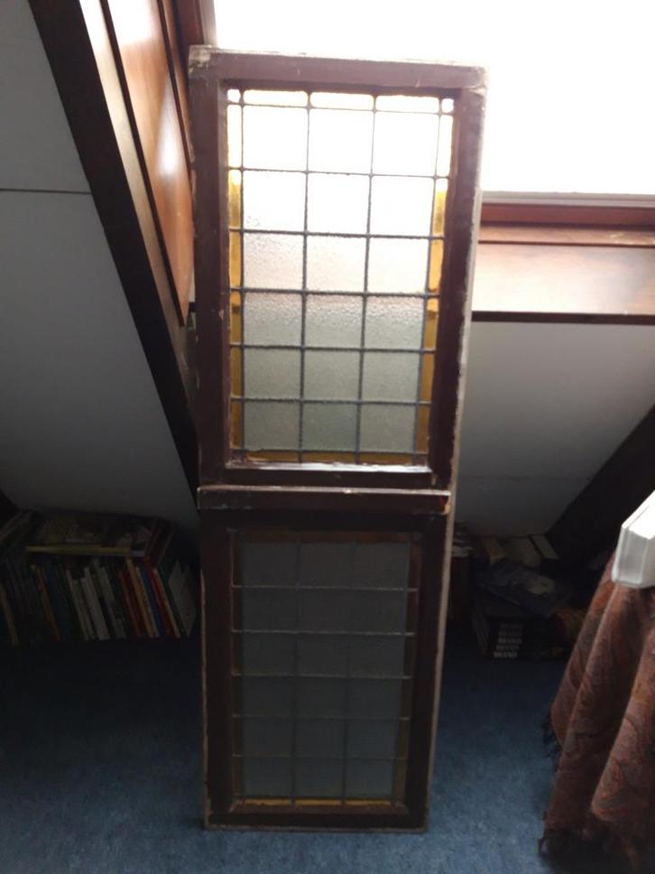 Glas in lood raam,oud!!, Doe-het-zelf en Verbouw, Glas en Ramen, Ophalen