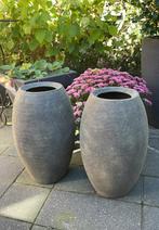 Set grote sobere vazen / bloempotten, Ophalen, Overige kleuren, Aardewerk of Porselein, Zo goed als nieuw
