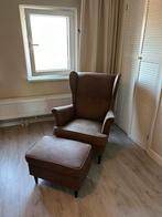 Ikea fauteuils met poef bruin, Ophalen, Zo goed als nieuw, 75 tot 100 cm, 50 tot 75 cm