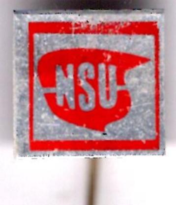 NSU rood op aluminium auto speldje ( C_058 ) beschikbaar voor biedingen