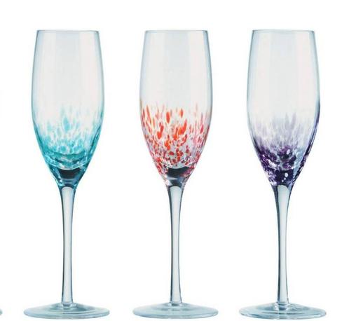 Anton Studio Designs London set van 3 gekleurde spikkel cham, Huis en Inrichting, Keuken | Servies, Nieuw, Glas of Glazen, Overige stijlen