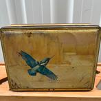 Vintage blik met ijsvogel, Ophalen of Verzenden, Gebruikt, Koek(jes), Overige merken