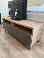 Tv-meubel met opbergvakken, Ophalen, Kunststof, Gebruikt, 100 tot 150 cm