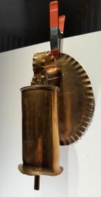 Deurbel/gong gemaakt van koperen huls uit 2e WO, Verzamelen, Ophalen of Verzenden, Overige gebieden, Overige typen