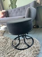 Stoere poef / bijzettafel, Ophalen, Gebruikt, Minder dan 75 cm, Minder dan 50 cm