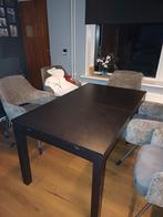 Uitschuifbare eettafel, Huis en Inrichting, Tafels | Eettafels, Ophalen, Gebruikt, 100 tot 150 cm, 50 tot 100 cm