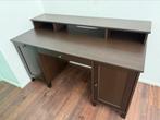 Ikea idanas bruin bureau, Ophalen, Zo goed als nieuw, Bureau