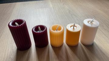 Ledkaarsen, rood/oranje/groen hema/jysk beschikbaar voor biedingen