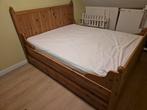 Houten Ikea tweepersoons bed met lades, Huis en Inrichting, Slaapkamer | Bedden, Ophalen, Bruin, Tweepersoons, 200 cm