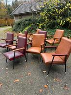 Partij 9 fauteuils (retro/vintage/jaren60), Ophalen, Zo goed als nieuw, Rood