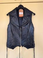 Leren bikers gillet dames, Ophalen of Verzenden, Zo goed als nieuw, Maat 38/40 (M), Zwart