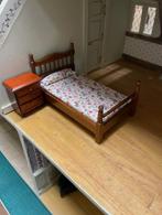 poppenhuis Slaapkamer H Eiken, Ophalen of Verzenden, Zo goed als nieuw, Poppenhuis
