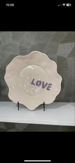 Schaal met 'LOVE' Opdruk, Porselein of Keramiek, Schaal, Rond, Nieuw