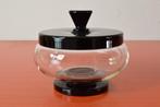 Retro vintage glazen voorraadpot / bonbonnière / suikerpot, Ophalen of Verzenden, Effen, Glas, Schaal of Schalen